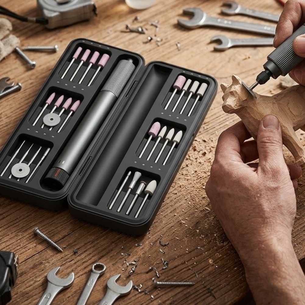 Cordless Rotary Tool Kit Accessories - Kit d'outils rotatifs sans fil avec