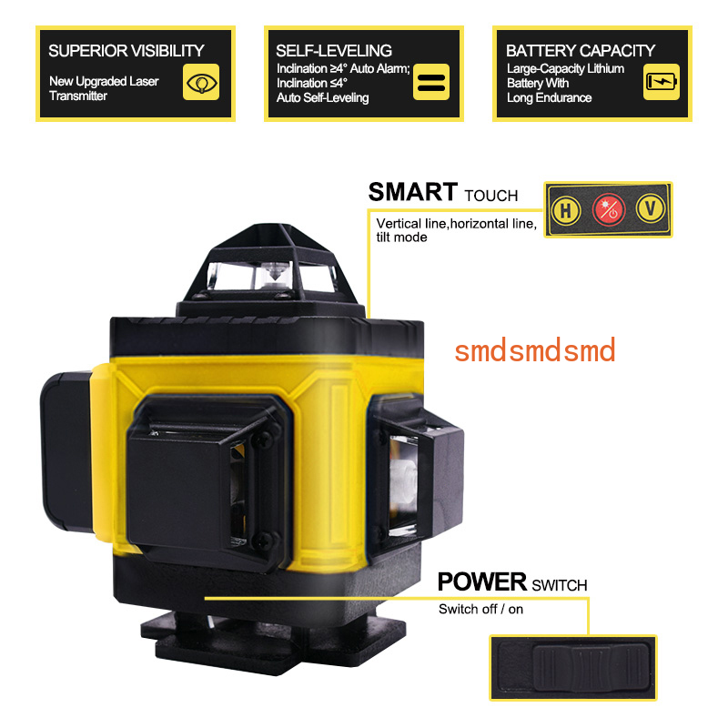 Niveau laser 4D 16 lignes, lig - Laser Level 16 Lines 4D Green avis et prix