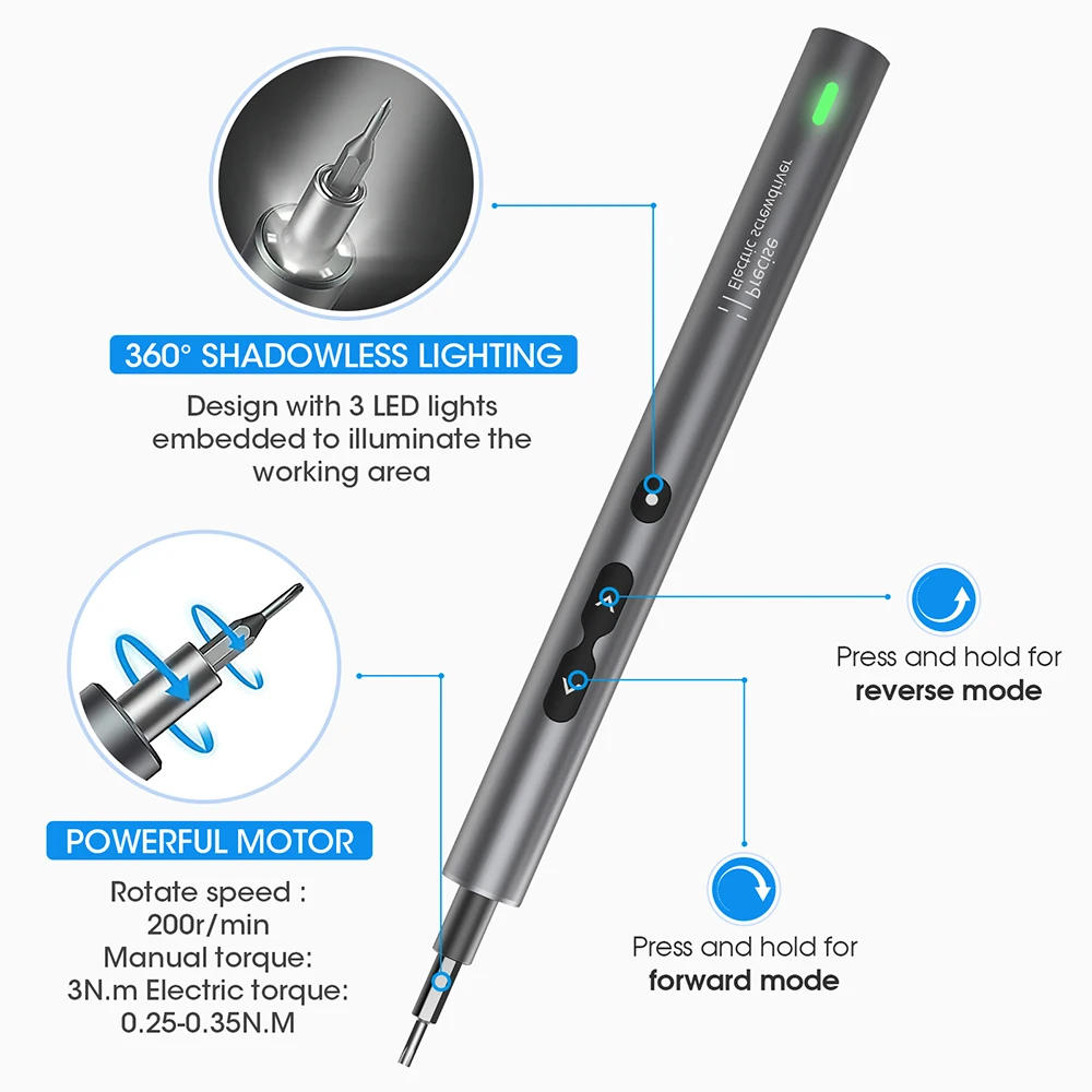 Jeu de tournevis électriques d - Electric Screwdriver Rechargeable Usb avis et prix
