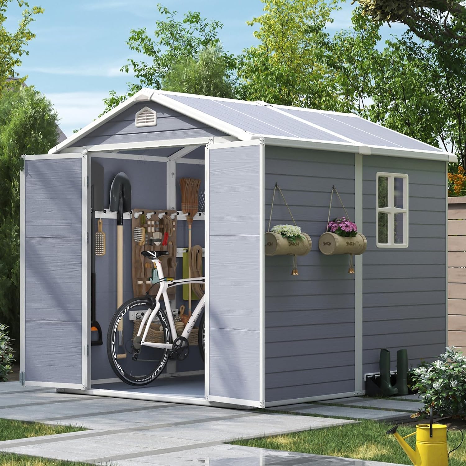Abri de jardin extérieur 6x8 p - Garden Tools avis et prix