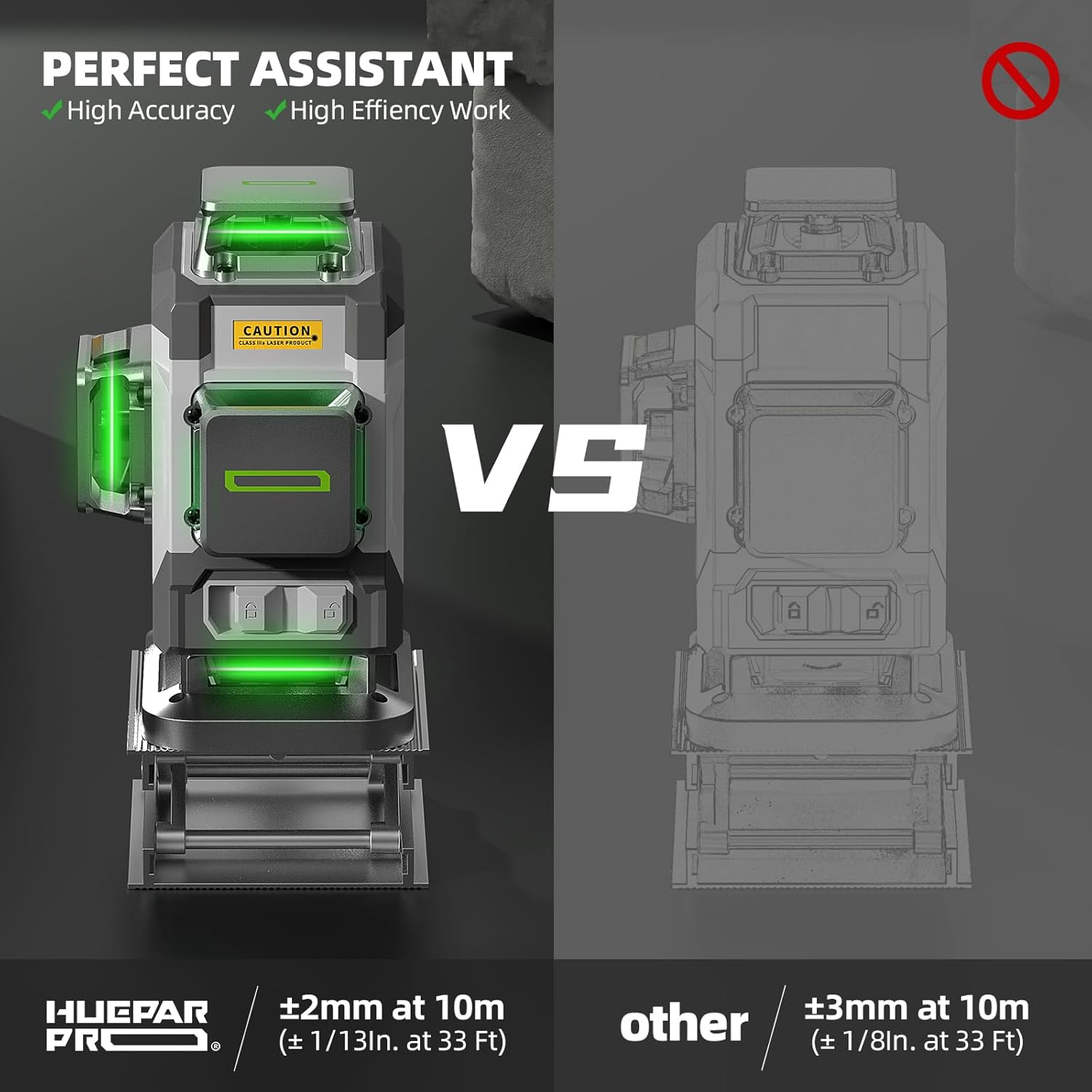 Huepar – niveau Laser professi - Laser Level 16 Lines 4D Green avis et prix