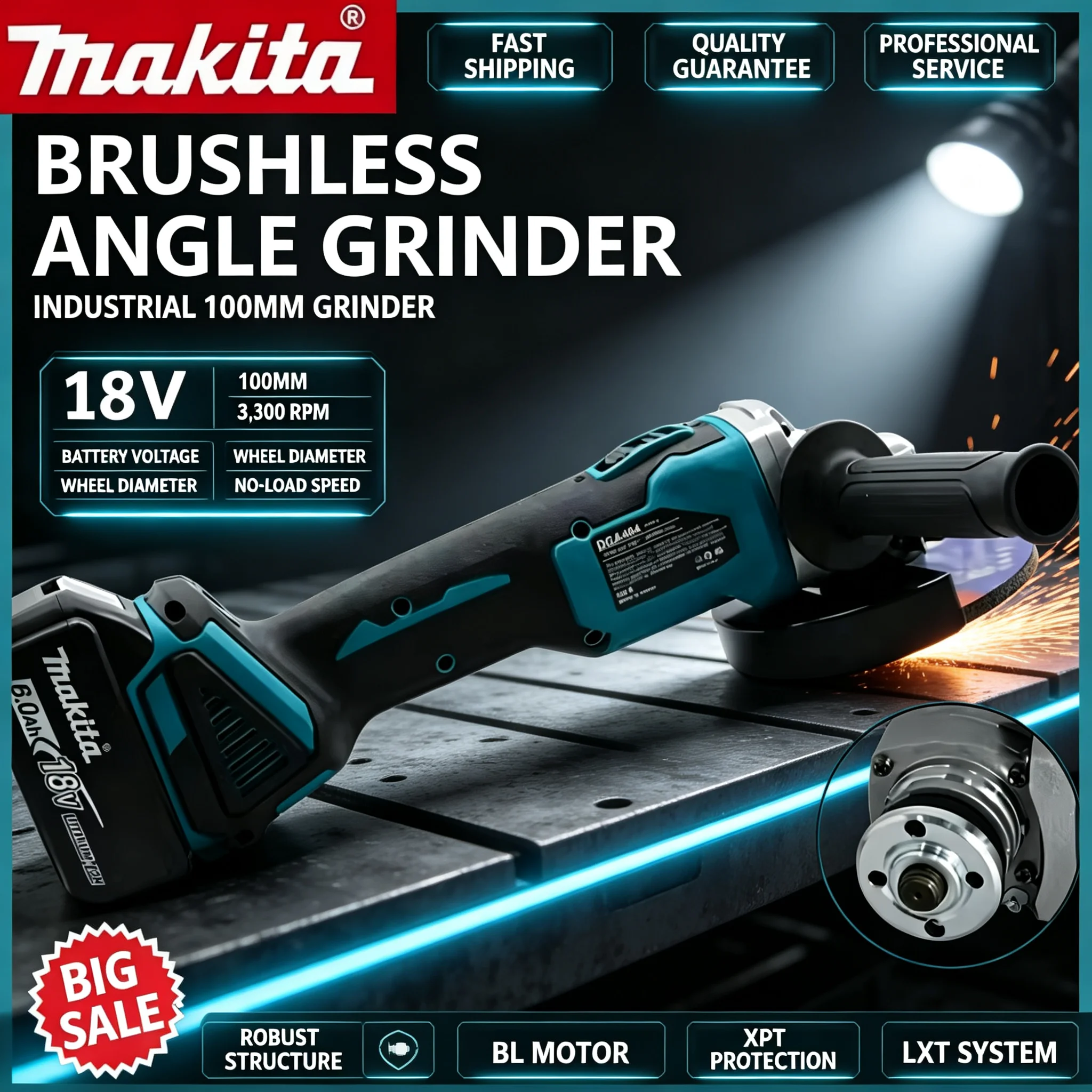 Meuleuse d'angle sans balais M - Brushless Angle Grinder Battery Powered avis et prix